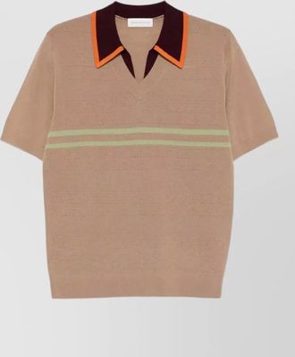 Dries Van Noten striped short-sleeve polo shirt