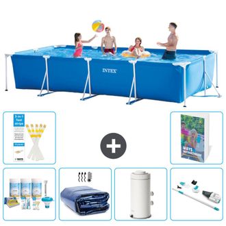 Intex Piscina Con Estructura Rectangular - 450x220x84 Cm - 7-piezas S136