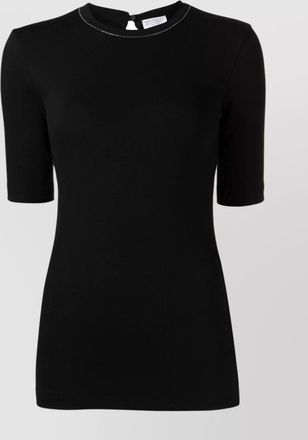 Brunello Cucinelli cotton jersey knit crew neck short sleeve t-shirt