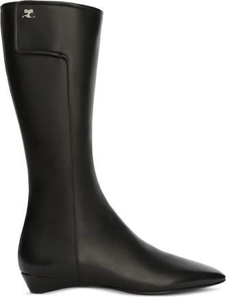 Courrèges Stivali con placca logo - Nero