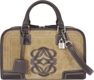 Tiffany & Fred Suede & Leather Top Handle Satchel