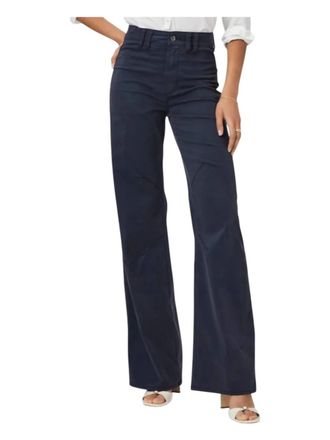 Paige Sasha Wide Leg Jeans In Navy Seascape