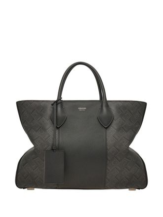 Ferragamo Gancini-print tote bag - Black