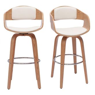 Miliboo Miliboo - Taburetes De Cocina N&oacute;rdicos Con Giro 360&deg; De Madera Clara 67 Cm Gao