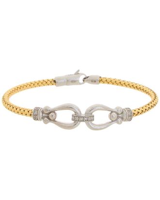 Meshmerise 18K Rose Gold Vermeil 0.15 Ct. Tw. Diamond Mesh Bangle