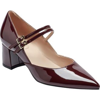 Bandolino Smith Pointed Toe Mary Jane Pump in Dark Red at Nordstrom, Size 8.5