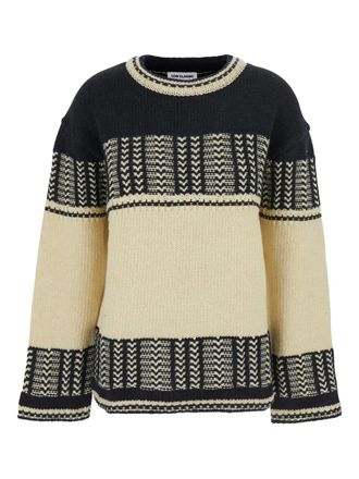 Low Classic intarsia-knit sweater - women - Wool - M - Neutrals