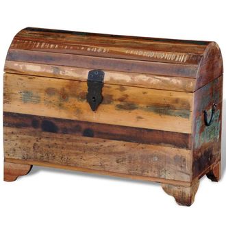 Berkfield Home Reclaimed Storage Chest Solid Wood in Brown