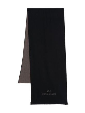 Paul & Shark Sciarpa bicolore in lana - Nero