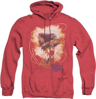 Gildan Wonder Woman 75th Burst Adult Heather Hoodie / Hooded Sweatshirt