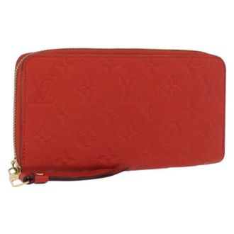 Louis Vuitton Pre-owned Wallets, female, Red, Size: ONE SIZE Pre-owned Zippy Long Wallet
