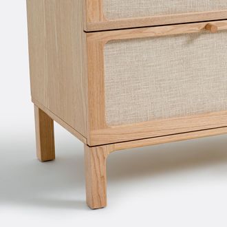 La Redoute Interieurs Ladekast met 5 lades, essenhout, fineer en linnen, Esmara