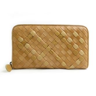 Bottega Veneta Light Brown Intrecciato Long Wallet (Bi-Fold) (Pre-Owned)