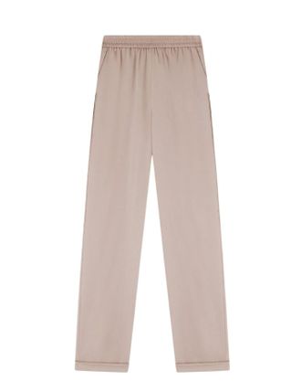 Emporio Armani Crepe Twill Elastic Waist Fixed Trousers