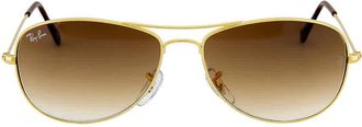 Ray-Ban Cockpit Light Brown Gradient Aviator Unisex Sunglasses RB3362 001/51 56
