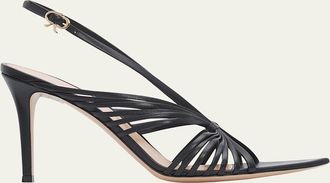Gianvito Rossi 85mm Strappy Leather Pointed-Toe Sandals
