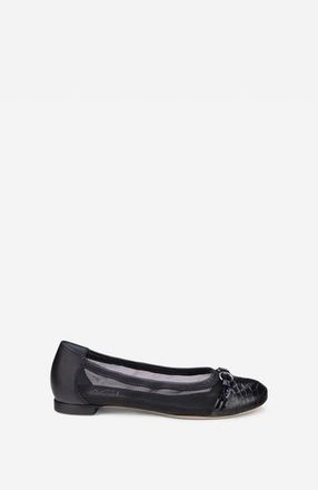 AGL Monia Ballet Flat in Black Micromesh at Nordstrom, Size 37.5