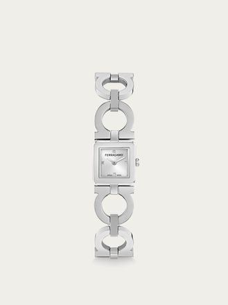 Ferragamo Women Double Gancini watch Silver