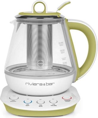Riviera & Bar Tetera De 0,8 L, 800 W, Blanca Y Verde - Bth244 - Riviera & Bar
