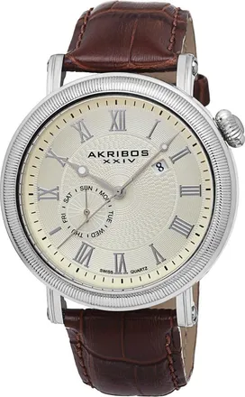 Akribos XXIV Akribos Xxiv Mens Leather Watch