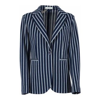 Circolo 1901 Blazers, male, Blue, Size: XS Giaccia Lunga Slim
