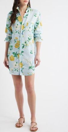 Frank & Eileen Mary Classic Long Sleeve Shirtdress in Summer Scatter at Nordstrom, Size X-Large