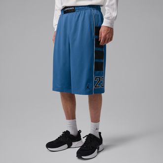 Nike Jordan Mens Jordan Brooklyn Mesh Cat Scratch Shorts in Blue | IF1919-485