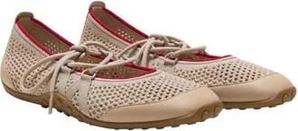 Vivaia Cecily Square-Toe Ballet Flats Hybrid Mesh Mary Janes in Almond Mesh at Nordstrom, Size 5.5