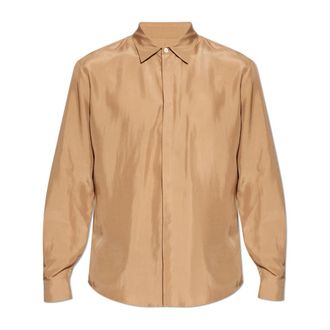 Dsquared2 Zijden overhemd - Heren - Casual Overhemden - Beige - XL - Overhemden