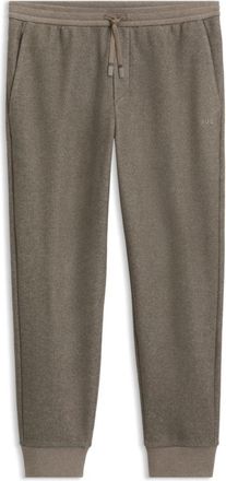 BOSS Regular-fit pants in melange fabric with logo
