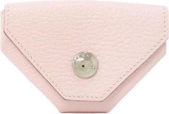 Herm&egrave;s Rose Sakura Chevre Leather Coin Purse/Coin Case (Pre-Owned)