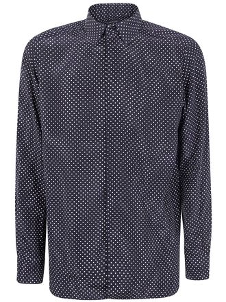 Tom Ford Crepe De Chine Polka Dot Classic Fit Shirt