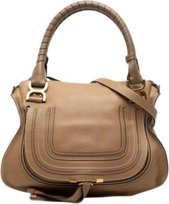 Chlo&eacute; Pre-owned Marcie Satchel - Dames - Vintage Handtas - Bruin - ONE Size - Leer - Vintage