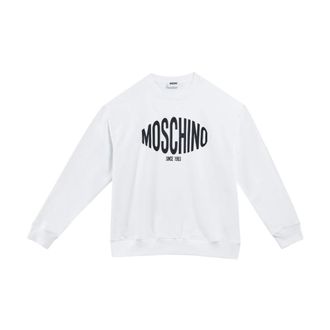Moschino Sweatshirts, male, White, Size: XL Felpa Logo Sport