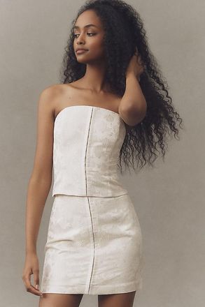 Hutch Jacquard Strapless Top & Mini Skirt Set