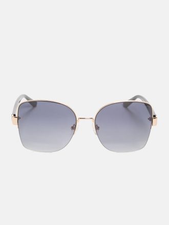 Guess Geometric Semi-Rimless Metal Sunglasses