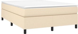 vidaXL Cama sin colchón tela color crema 140x190 cm Vidaxl