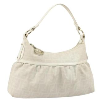 Fendi Pre-owned Shoulder Bags, female, White, Size: ONE SIZE Pre-owned Vintage Shoulder Bag