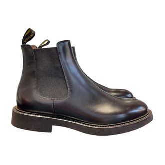 Doucal's Schoenen, Heren, Bruin, 42 1/2 EU, Leer, Klassieke Chelsea Boot Paardrijstijl