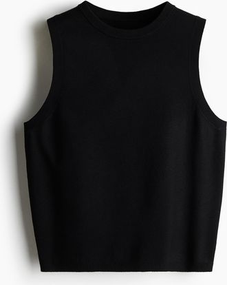 H&M Pullunder in Feinstrick - Schwarz