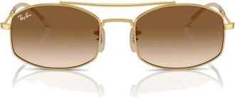 Ray-Ban Vintage Double Bridge Zonnebril Rb 3719 - unisex - Zonnebrillen - Geel - 51 MM - Accessoires