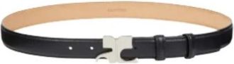 Courr&egrave;ges Ceinture cuir grain&eacute; logo AC - unisex - Riemen - Zwart - ONE Size - Leer - Accessoires