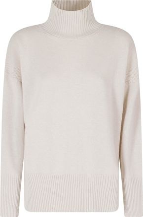 Roberto Collina Meringue Merino Wool-Blend Turtleneck