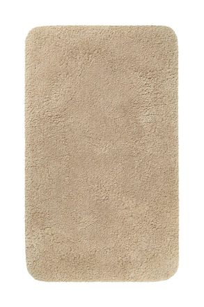 Homie Living Alfombra de ba&ntilde;o lisa de poli&eacute;ster beige capuchino 60x100