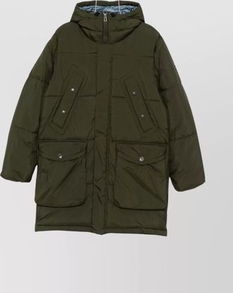 Paul Smith quilted hooded long parka coat