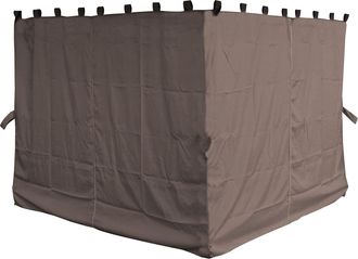 Quick-Star Quick-star - 4 Seitenteile F&uuml;r Pavillon Nizza 3x3m Seitenwand Taupe / Beigegrau Ral 7006