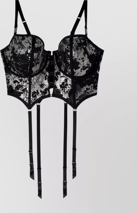 Diesel adjustable straps metallic fishnet bustier