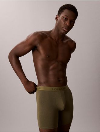 Calvin Klein Mens Ultra Soft Modal Boxer Brief - Green - XL