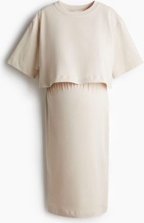 H&M MAMA Zweiteiler mit Shirt und Jupe - Beige