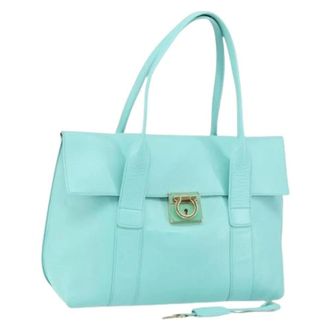 Ferragamo Pre-owned Handbags, female, Blue, Size: ONE SIZE Pre-owned Handbag